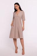 Sukienka Model B280 Beige - BeWear BeWear Sukienka Model B280 Beige - BeWear BeWear