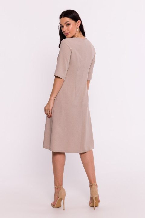 Sukienka Model B280 Beige - BeWear BeWear Sukienka Model B280 Beige - BeWear BeWear