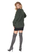 Sweter Damski Model 30064 Khaki - PeeKaBoo PeeKaBoo Sweter Damski Model 30064 Khaki - PeeKaBoo PeeKaBoo