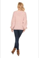 Sweter Kardigan Model 30077 Blady Róż - PeeKaBoo PeeKaBoo Sweter Kardigan Model 30077 Blady Róż - PeeKaBoo PeeKaBoo
