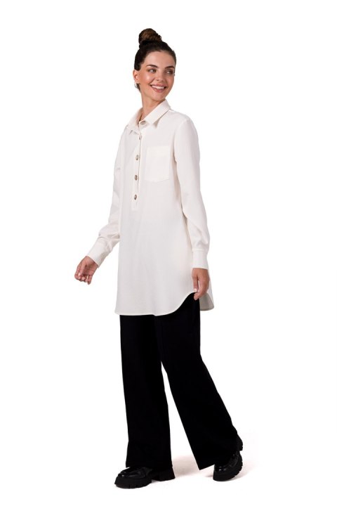 Tunika Model B276 Śmietana - BeWear BeWear Tunika Model B276 Śmietana - BeWear BeWear