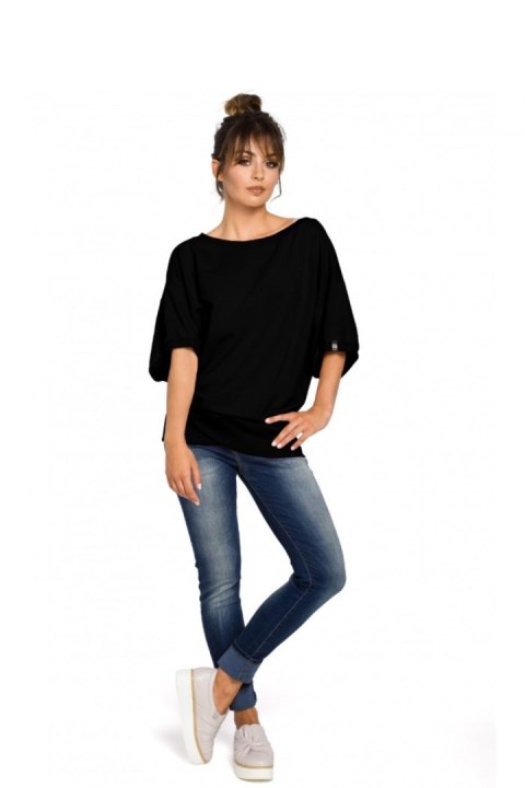 Bluza Damska Model B048 Black - BeWear BeWear Bluza Damska Model B048 Black - BeWear BeWear