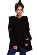 Bluza Damska Model B131 Black - BeWear BeWear Bluza Damska Model B131 Black - BeWear BeWear