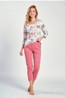 Piżama Damska Model Louisa 3247 White/Malina - Taro Taro