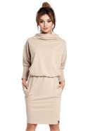 Sukienka Model B032 Beige - BeWear BeWear Sukienka Model B032 Beige - BeWear BeWear