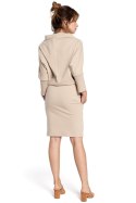 Sukienka Model B032 Beige - BeWear BeWear Sukienka Model B032 Beige - BeWear BeWear