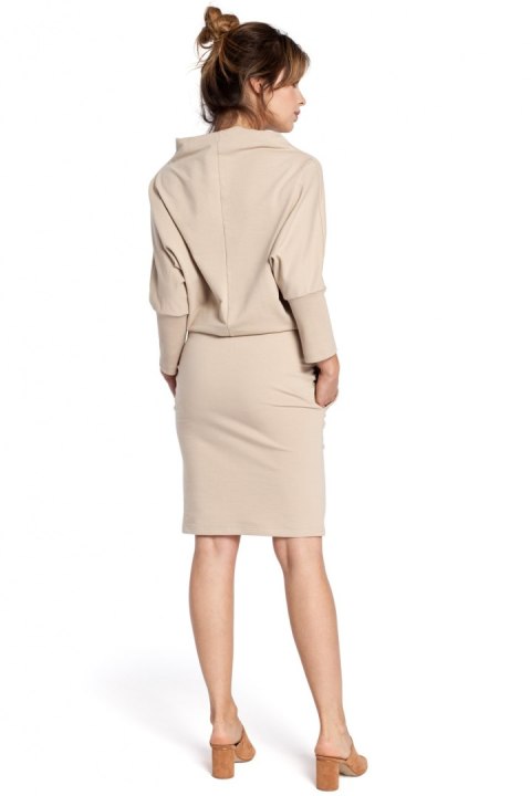 Sukienka Model B032 Beige - BeWear BeWear Sukienka Model B032 Beige - BeWear BeWear