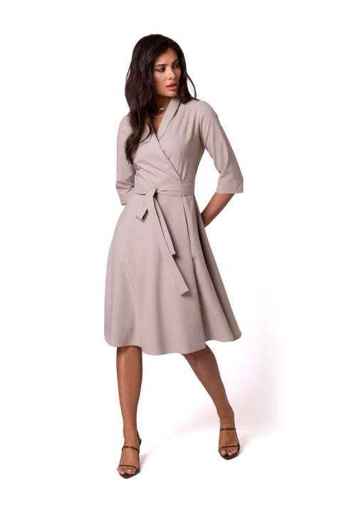 Sukienka Model B255 Beige - BeWear BeWear Sukienka Model B255 Beige - BeWear BeWear