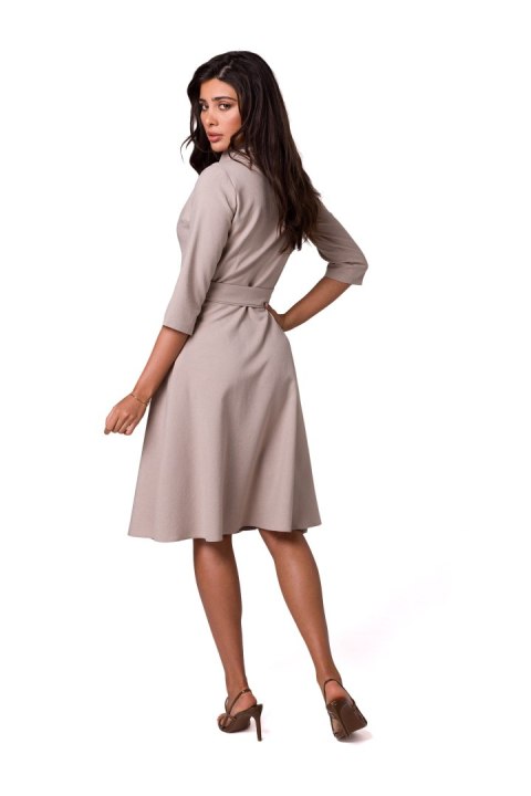 Sukienka Model B255 Beige - BeWear BeWear Sukienka Model B255 Beige - BeWear BeWear