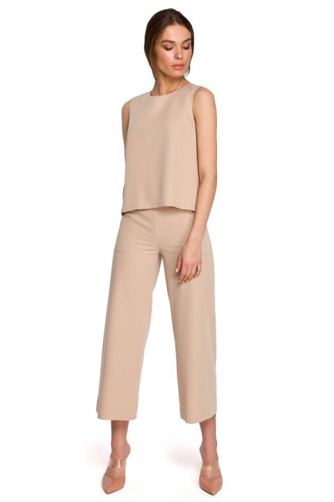 Bluzka Model S257 Beige - Stylove Stylove Bluzka Model S257 Beige - Stylove Stylove