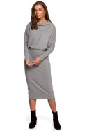 Sukienka Model S245 Grey - Stylove Stylove Sukienka Model S245 Grey - Stylove Stylove