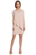 Sukienka Model S262 Beige - Stylove Stylove Sukienka Model S262 Beige - Stylove Stylove