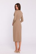 Sukienka Model S372 Beige - Stylove Stylove Sukienka Model S372 Beige - Stylove Stylove