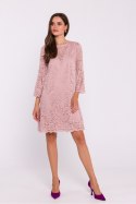 Sukienka Model S380 Powder Pink - Stylove Stylove Sukienka Model S380 Powder Pink - Stylove Stylove