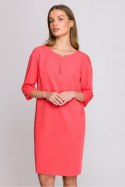 Sukienka Model S394 Coral - Stylove Stylove Sukienka Model S394 Coral - Stylove Stylove