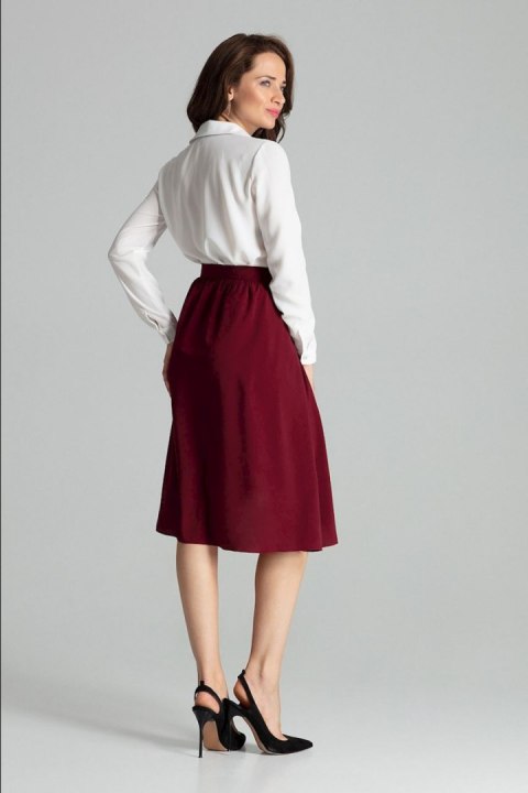 Spódnica Model L060 Bordo - Lenitif Lenitif Spódnica Model L060 Bordo - Lenitif Lenitif