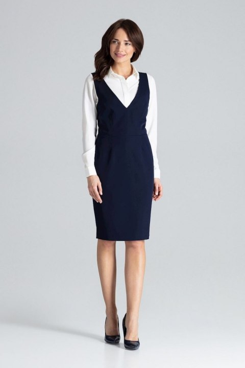 Sukienka Model L039 Navy - Lenitif Lenitif Sukienka Model L039 Navy - Lenitif Lenitif