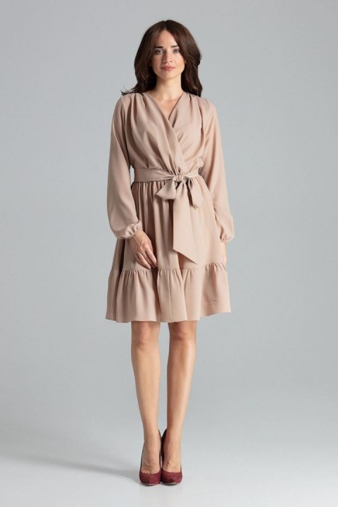Sukienka Model L053 Beige - Lenitif Lenitif Sukienka Model L053 Beige - Lenitif Lenitif