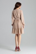 Sukienka Model L053 Beige - Lenitif Lenitif Sukienka Model L053 Beige - Lenitif Lenitif