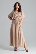 Sukienka Model L055 Beige - Lenitif Lenitif Sukienka Model L055 Beige - Lenitif Lenitif