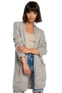 Sweter Damski Model BK001 Brown Melange - BE Knit BE Knit Sweter Damski Model BK001 Brown Melange - BE Knit BE Knit