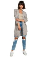Sweter Damski Model BK001 Brown Melange - BE Knit BE Knit Sweter Damski Model BK001 Brown Melange - BE Knit BE Knit