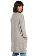 Sweter Damski Model BK001 Brown Melange - BE Knit BE Knit Sweter Damski Model BK001 Brown Melange - BE Knit BE Knit