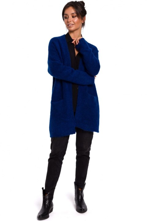 Sweter Kardigan Model BK034 Szafir - BE Knit BE Knit Sweter Kardigan Model BK034 Szafir - BE Knit BE Knit