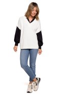 Bezrękawnik Model BK076 Ecru - BE Knit BE Knit Bezrękawnik Model BK076 Ecru - BE Knit BE Knit