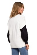 Bezrękawnik Model BK076 Ecru - BE Knit BE Knit Bezrękawnik Model BK076 Ecru - BE Knit BE Knit