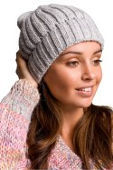 Czapka Damska Model BK058 Grey - BE Knit BE Knit Czapka Damska Model BK058 Grey - BE Knit BE Knit