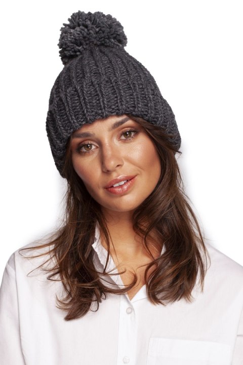 Czapka Model BK101 Grafit - BE Knit BE Knit Czapka Model BK101 Grafit - BE Knit BE Knit