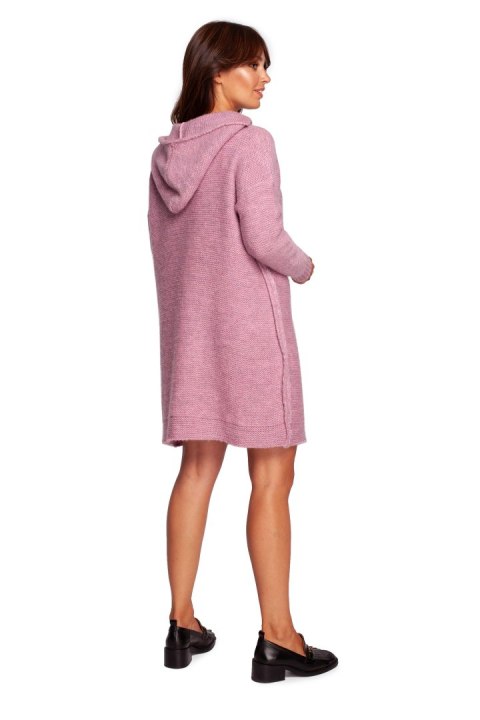 Sukienka Model BK089 Powder Pink - BE Knit BE Knit Sukienka Model BK089 Powder Pink - BE Knit BE Knit