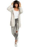 Sweter Damski Model BK002 Beige - BE Knit BE Knit Sweter Damski Model BK002 Beige - BE Knit BE Knit