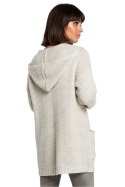 Sweter Damski Model BK002 Beige - BE Knit BE Knit Sweter Damski Model BK002 Beige - BE Knit BE Knit