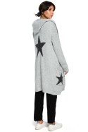 Sweter Kardigan Model BK013 Grey - BE Knit BE Knit Sweter Kardigan Model BK013 Grey - BE Knit BE Knit