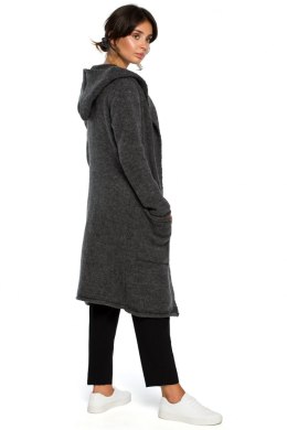 Sweter Kardigan Model BK016 Grafit - BE Knit BE Knit