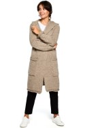 Sweter Kardigan Model BK016 Light Brown - BE Knit BE Knit Sweter Kardigan Model BK016 Light Brown - BE Knit BE Knit