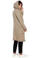 Sweter Kardigan Model BK016 Light Brown - BE Knit BE Knit Sweter Kardigan Model BK016 Light Brown - BE Knit BE Knit