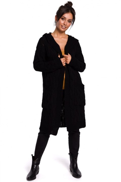 Sweter Kardigan Model BK033 Black - BE Knit BE Knit Sweter Kardigan Model BK033 Black - BE Knit BE Knit