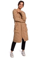 Sweter Kardigan Model BK033 Carmel - BE Knit BE Knit Sweter Kardigan Model BK033 Carmel - BE Knit BE Knit
