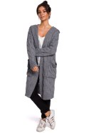 Sweter Kardigan Model BK033 Grey - BE Knit BE Knit Sweter Kardigan Model BK033 Grey - BE Knit BE Knit