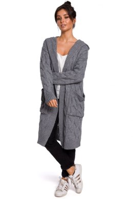 Sweter Kardigan Model BK033 Grey - BE Knit BE Knit