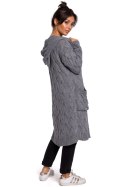 Sweter Kardigan Model BK033 Grey - BE Knit BE Knit Sweter Kardigan Model BK033 Grey - BE Knit BE Knit