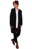 Sweter Kardigan Model BK034 Antracyt - BE Knit BE Knit Sweter Kardigan Model BK034 Antracyt - BE Knit BE Knit