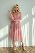 Sukienka Model 269-20 Dirty Pink - Bicotone Bicotone Sukienka Model 269-20 Dirty Pink - Bicotone Bicotone