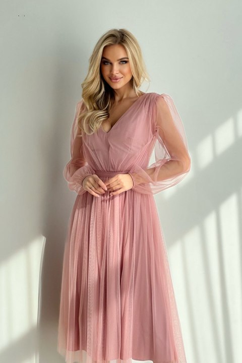 Sukienka Model 269-20 Dirty Pink - Bicotone Bicotone Sukienka Model 269-20 Dirty Pink - Bicotone Bicotone