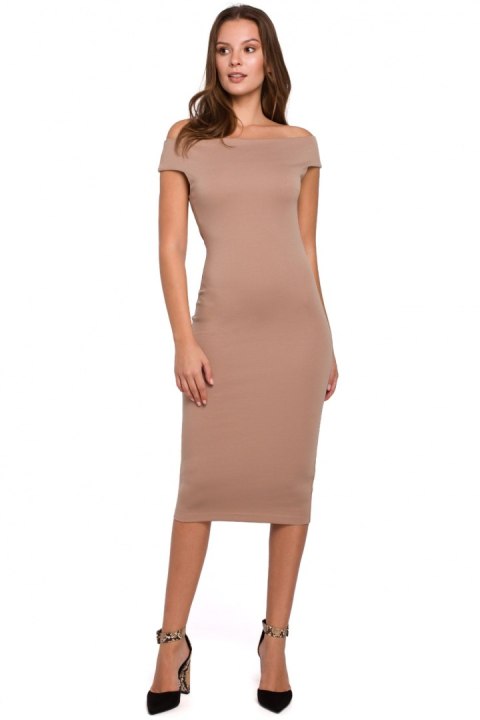 Sukienka Model K001 Beige - Makover Makover Sukienka Model K001 Beige - Makover Makover
