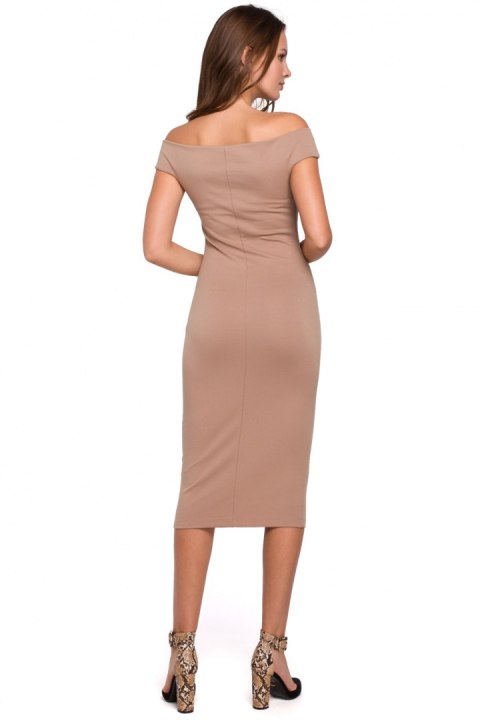 Sukienka Model K001 Beige - Makover Makover Sukienka Model K001 Beige - Makover Makover