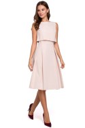 Sukienka Model K005 Beige - Makover Makover Sukienka Model K005 Beige - Makover Makover